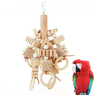 Medium Timber Parrot Toy